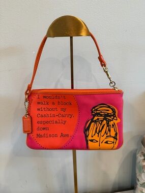 Coach Vintage Rare Bonnie Cashin Cash & Carry Wristlet with Graphic Print